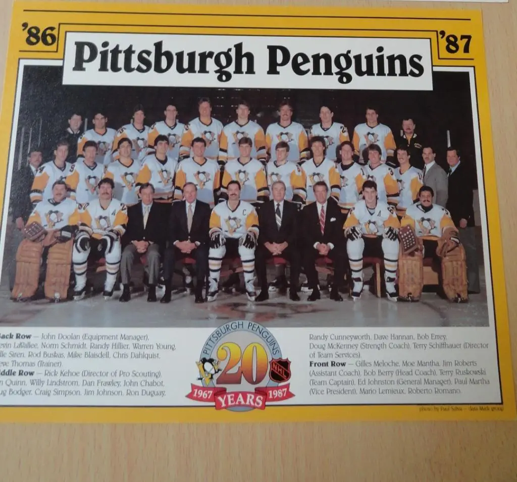 Фото НХЛ Питтсбург Пингвинз 1986-87 Канада, США