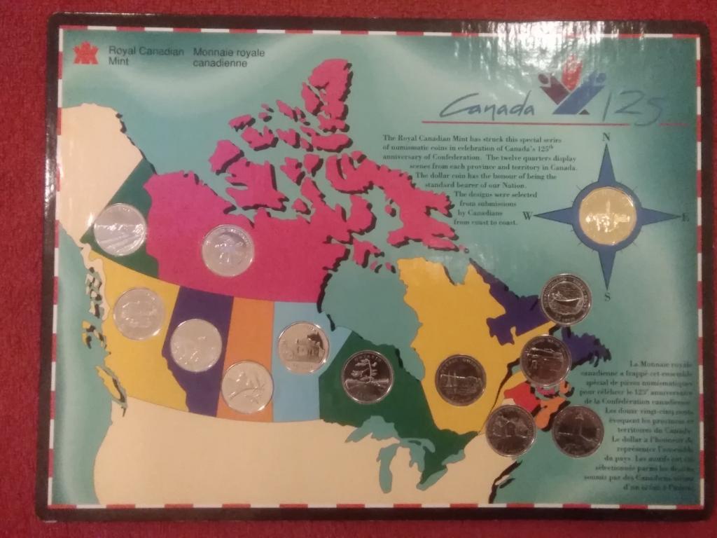 Набор Монет Провинции Канады.