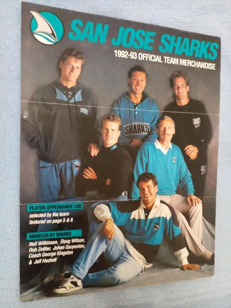 Буклет Сан-Хосе Шаркс 1992-93 Хоккей НХЛ