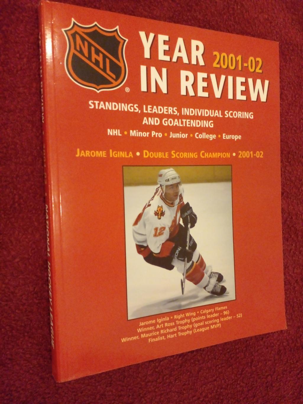 Хоккей. Справочник YEAR 2001-2002 IN REVIEW. НХЛ, Юниоры, ЕВРОПА итд.