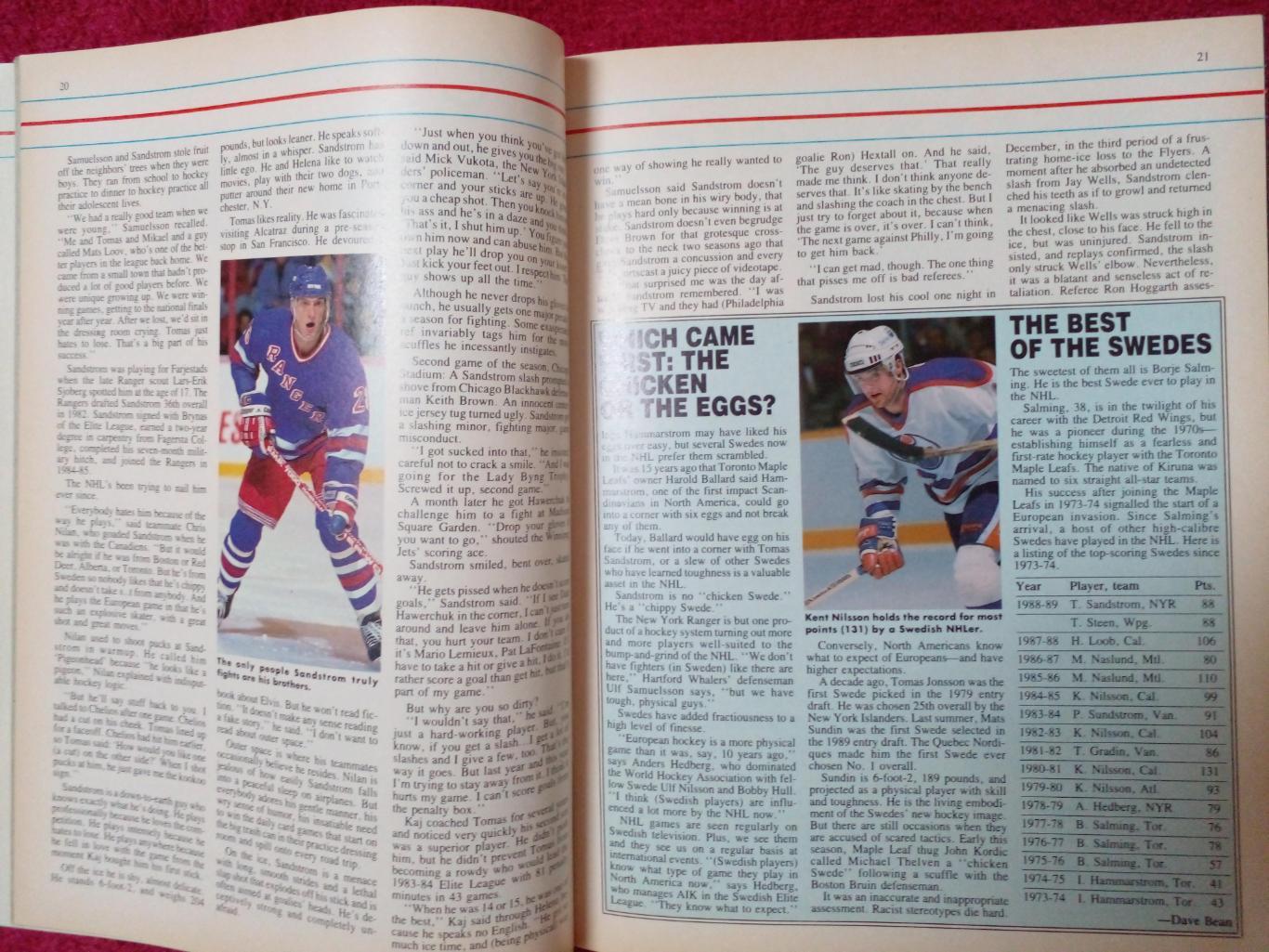 Журнал INSIDE HOCKEY 1990 Хоккей НХЛ 2