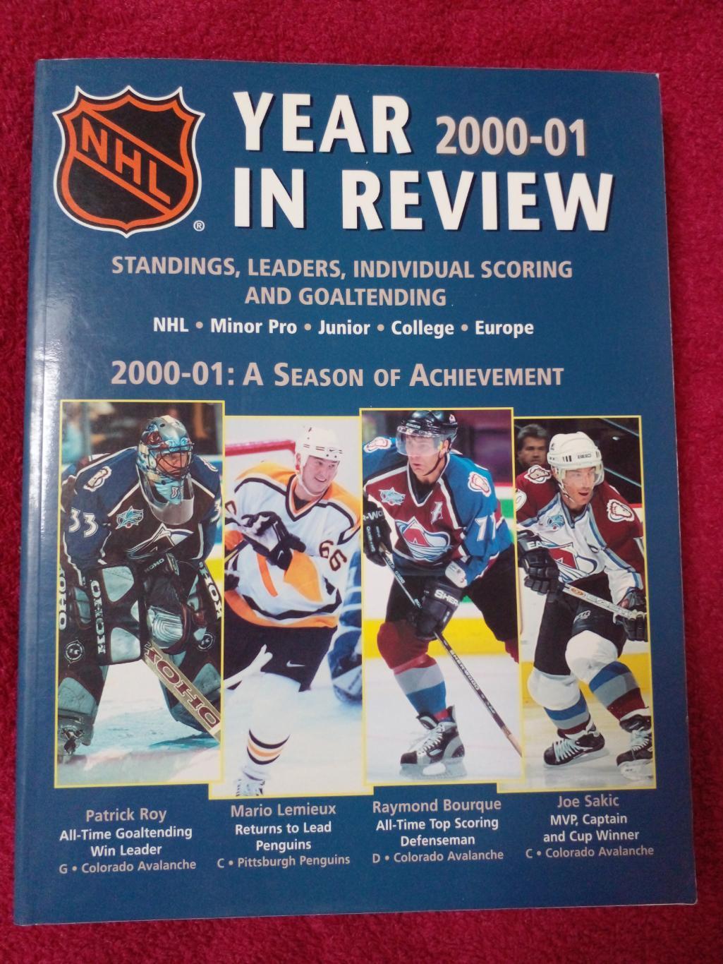 Хоккей. Справочник YEAR 2000-01 IN REVIEW. НХЛ, Юниоры, ЕВРОПА итд.