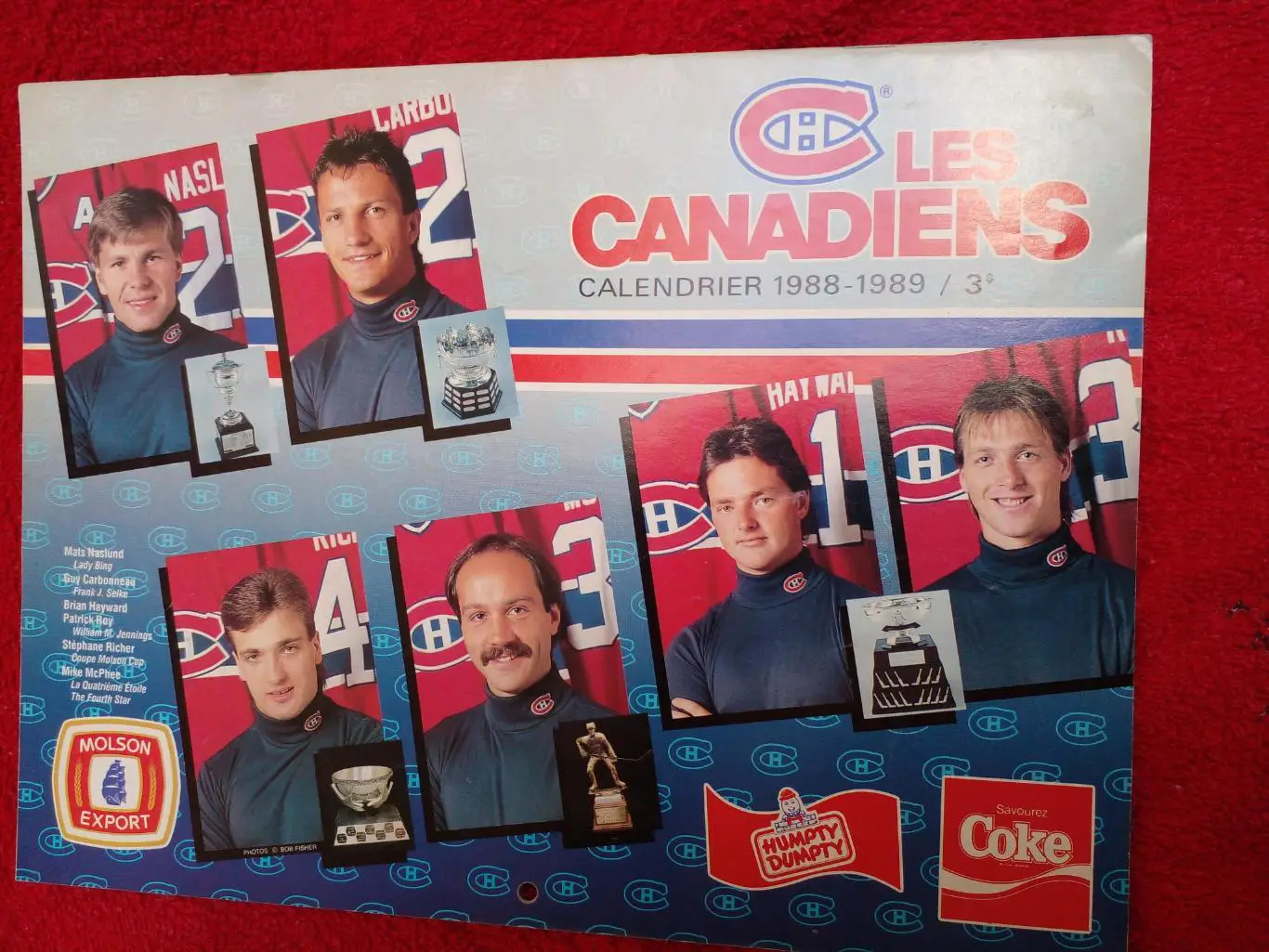 Монреаль Канадиенз НХЛ Перекидной настенный календарь 1988-89 хоккей