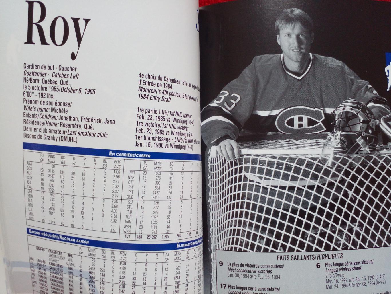 Клубный справочник Монреаль Канадиенз 1994-95 Хоккей НХЛ Канада, США 2