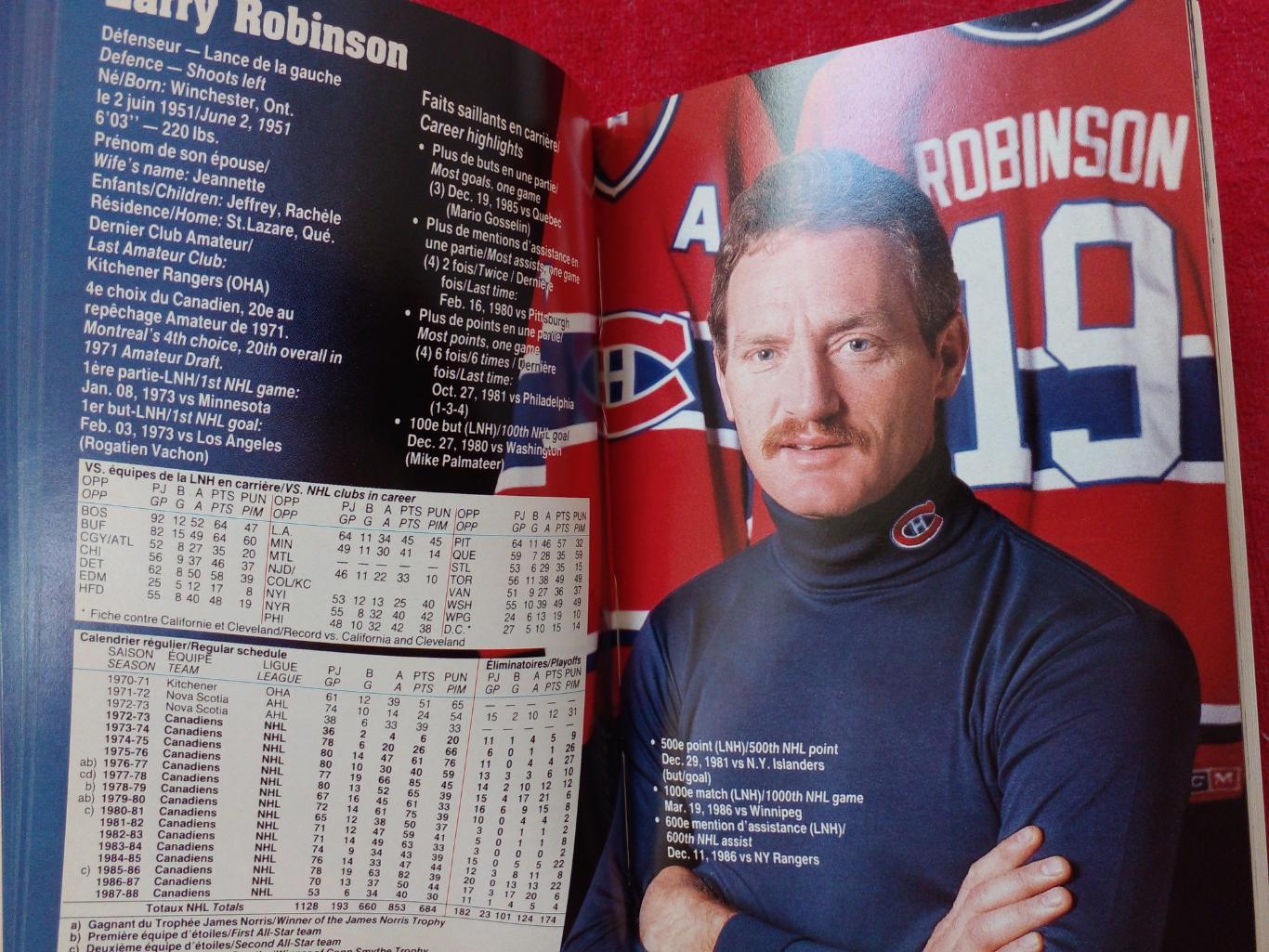 Клубный справочник Монреаль Канадиенз 1988-89 Хоккей НХЛ Канада, США 4