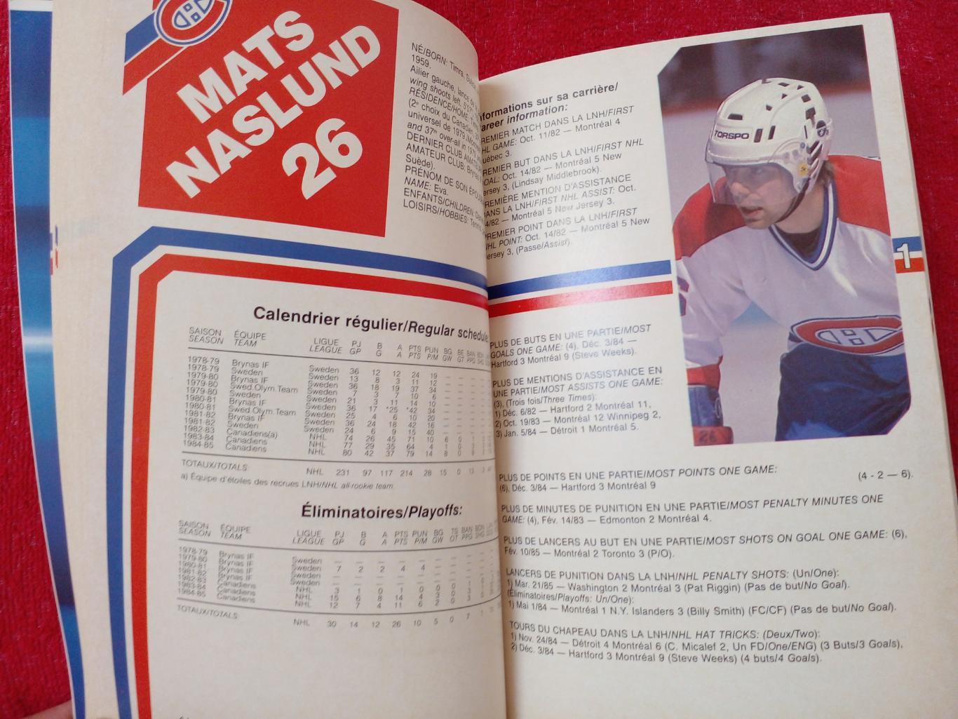 Клубный справочник Монреаль Канадиенз 1985-86 Хоккей НХЛ Канада, США 2