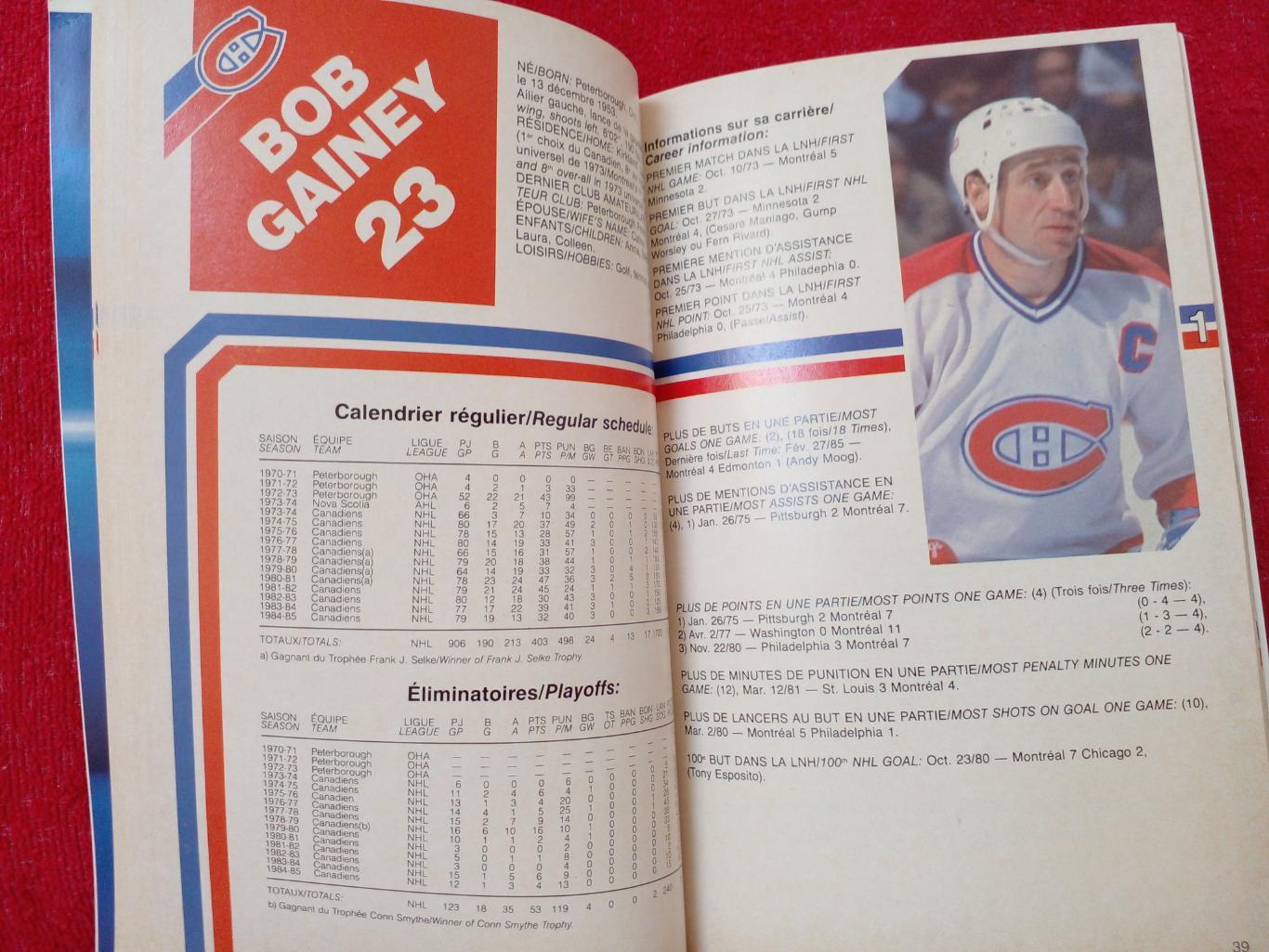 Клубный справочник Монреаль Канадиенз 1985-86 Хоккей НХЛ Канада, США 3