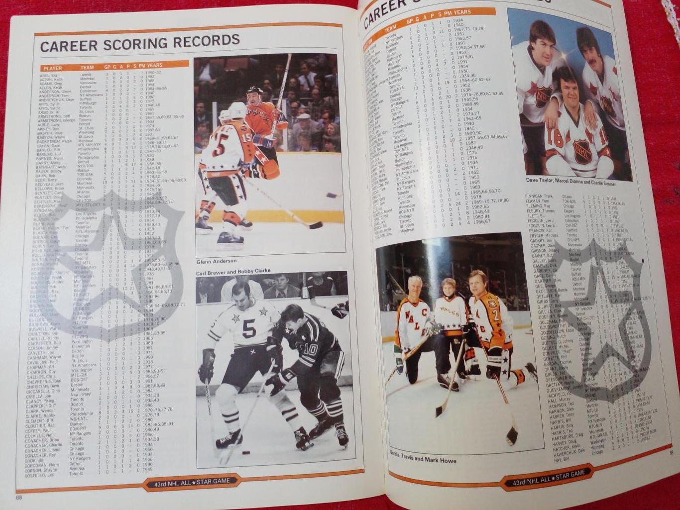 Журнал - Программа All-Star Game 1992 Хоккей НХЛ 6