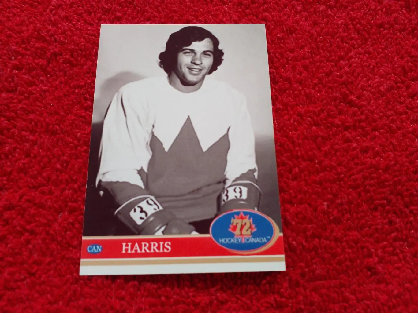 Билли Хэррис. Хоккей СССР - Канада 1972. Редкая карточка.