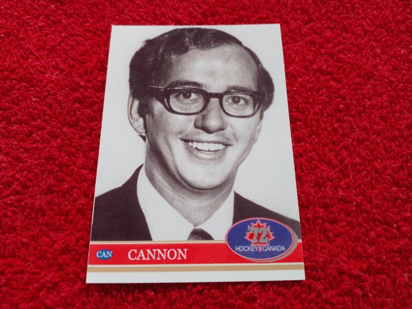 Майк Кэннон. Хоккей СССР - Канада 1972. Редкая карточка.