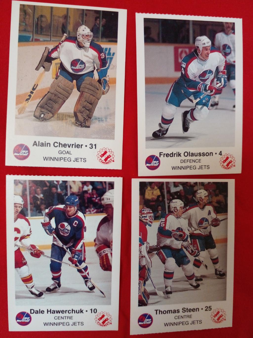 Спецнабор Карточек Хоккей НХЛ Виннипег Джетс 80-е 12 шт. 2