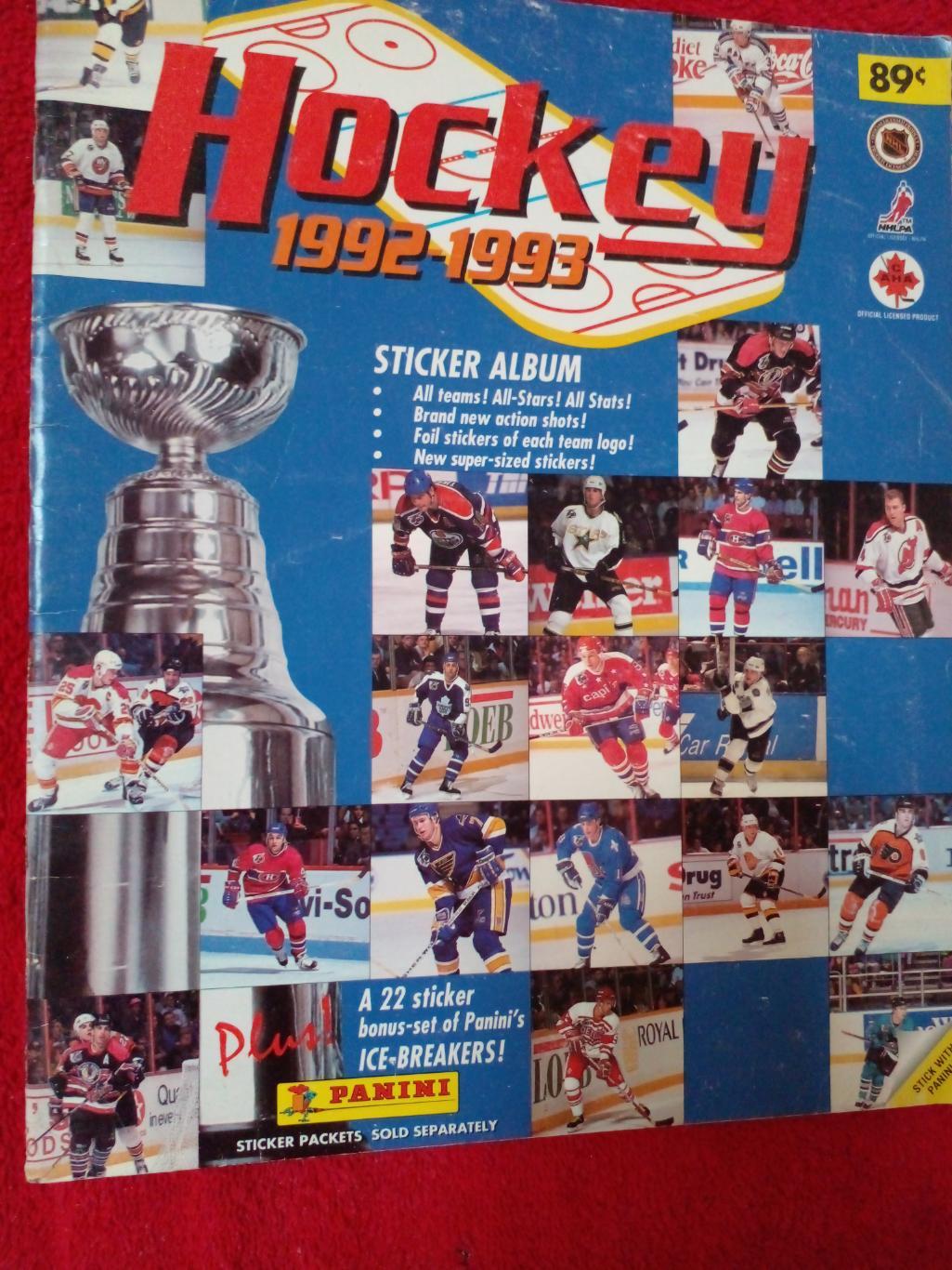 Хоккейный альбом НХЛ для наклеек 1992-93 (без наклеек) Канада, США
