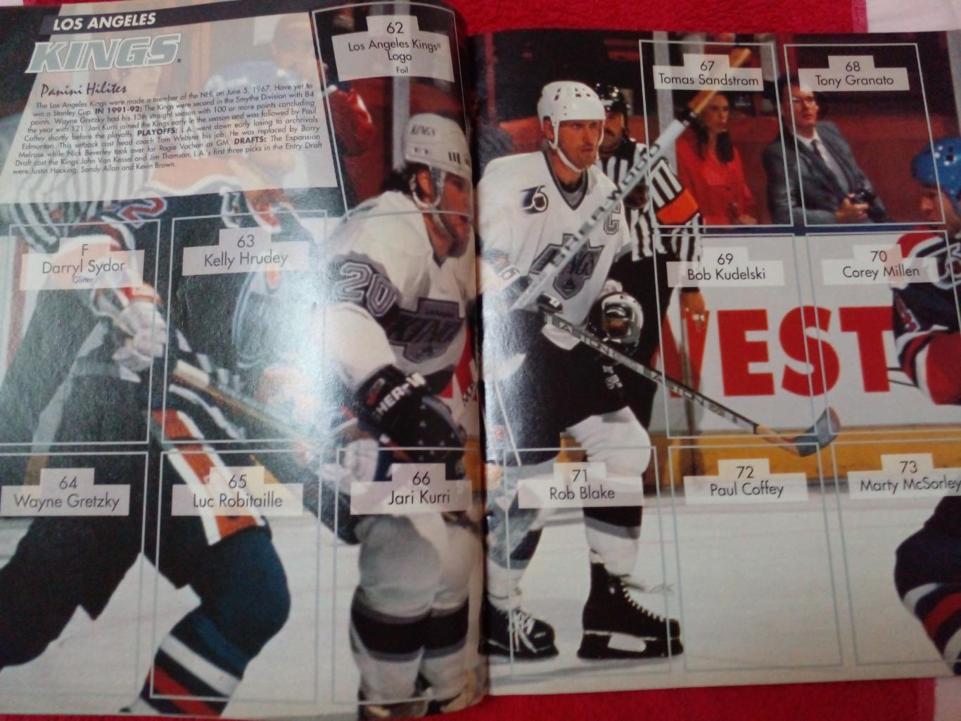 Хоккейный альбом НХЛ для наклеек 1992-93 (без наклеек) Канада, США 2