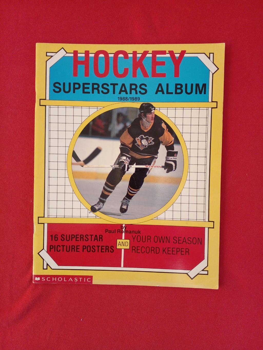 Хоккейный альбом HOCKEY SUPERSTARS НХЛ 1988-89 Канада, США (16 постеров)