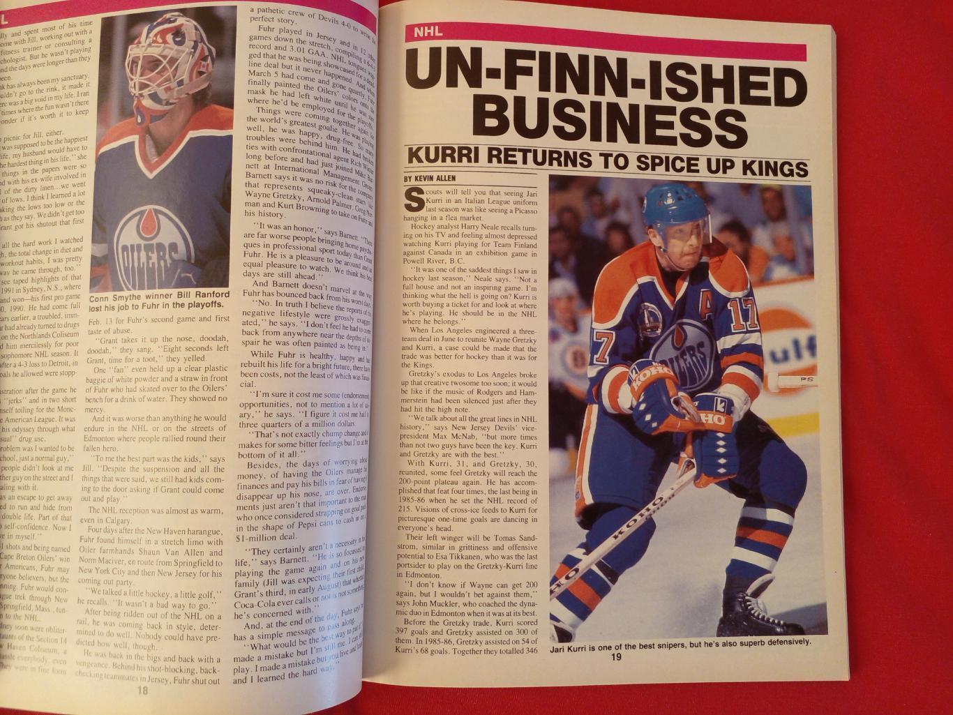 Хоккей Справочник-Ежегодник THE HOCKEY NEWS НХЛ 1992 Канада, США 1