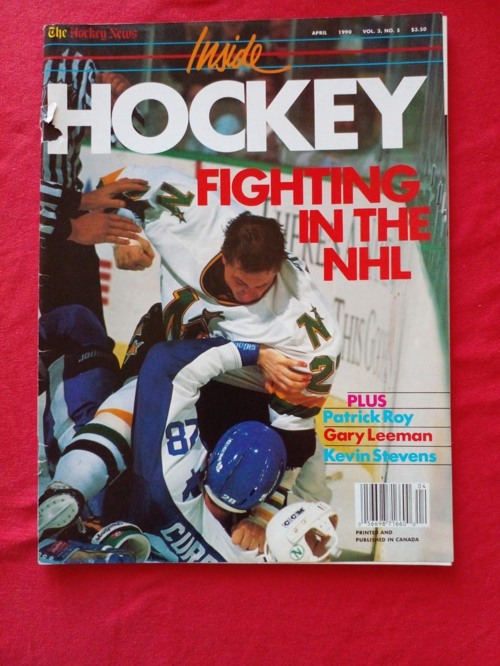 Журнал INSIDE HOCKEY НХЛ Хоккей 1989-90 Канада США