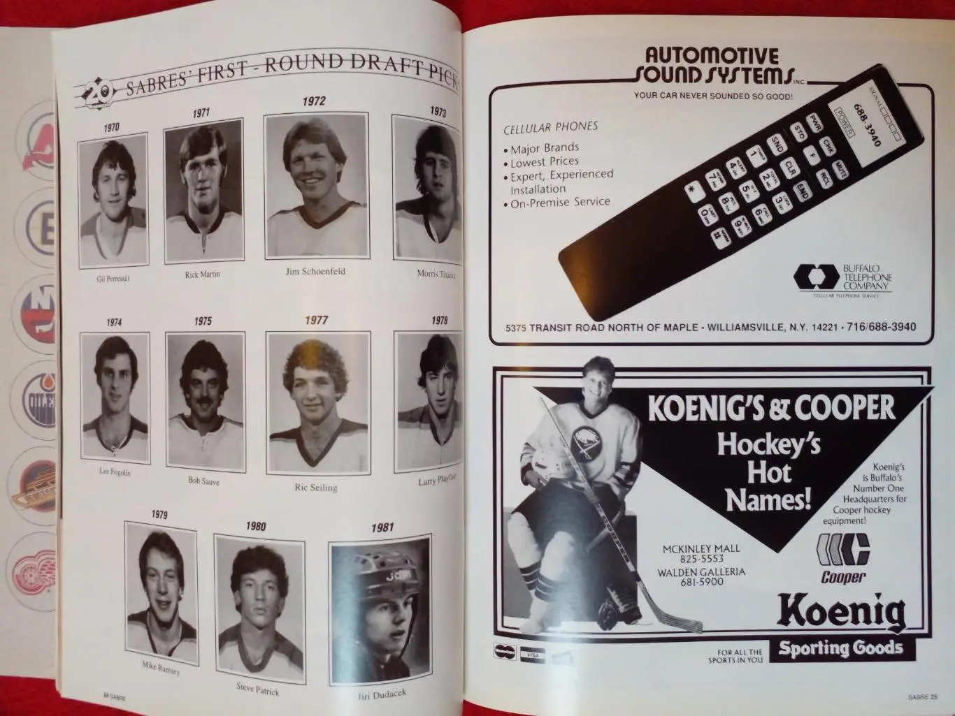 Журнал GOAL Хоккей НХЛ Программа Буффало Сэйбрз vs Миннесота Норт Старз 1989-90 1