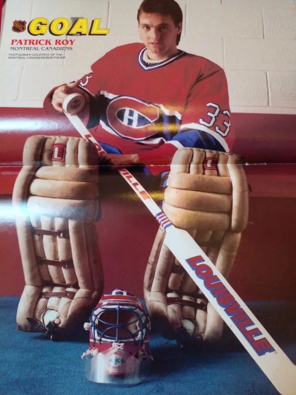 Журнал GOAL Хоккей НХЛ 1991 Кубок Стэнли. Постер Патрик Руа. 1