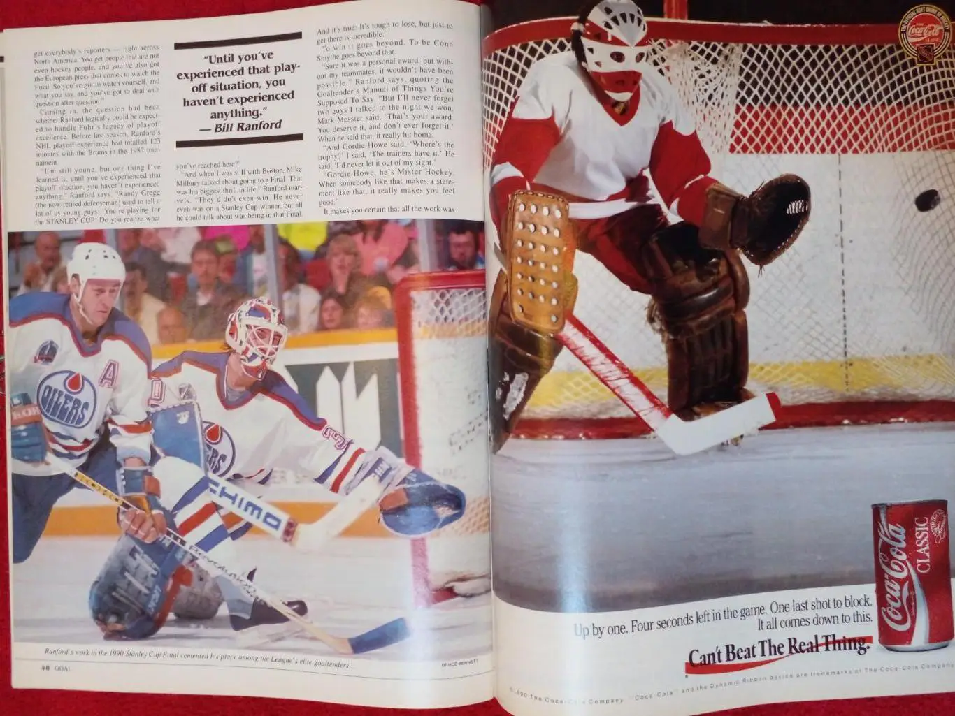 Журнал GOAL Хоккей НХЛ 1991 Кубок Стэнли. Постер Патрик Руа. 3
