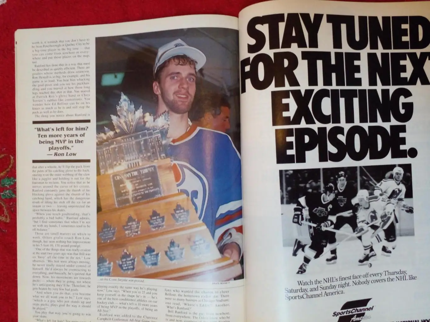 Журнал GOAL Хоккей НХЛ 1991 Кубок Стэнли. Постер Патрик Руа. 4