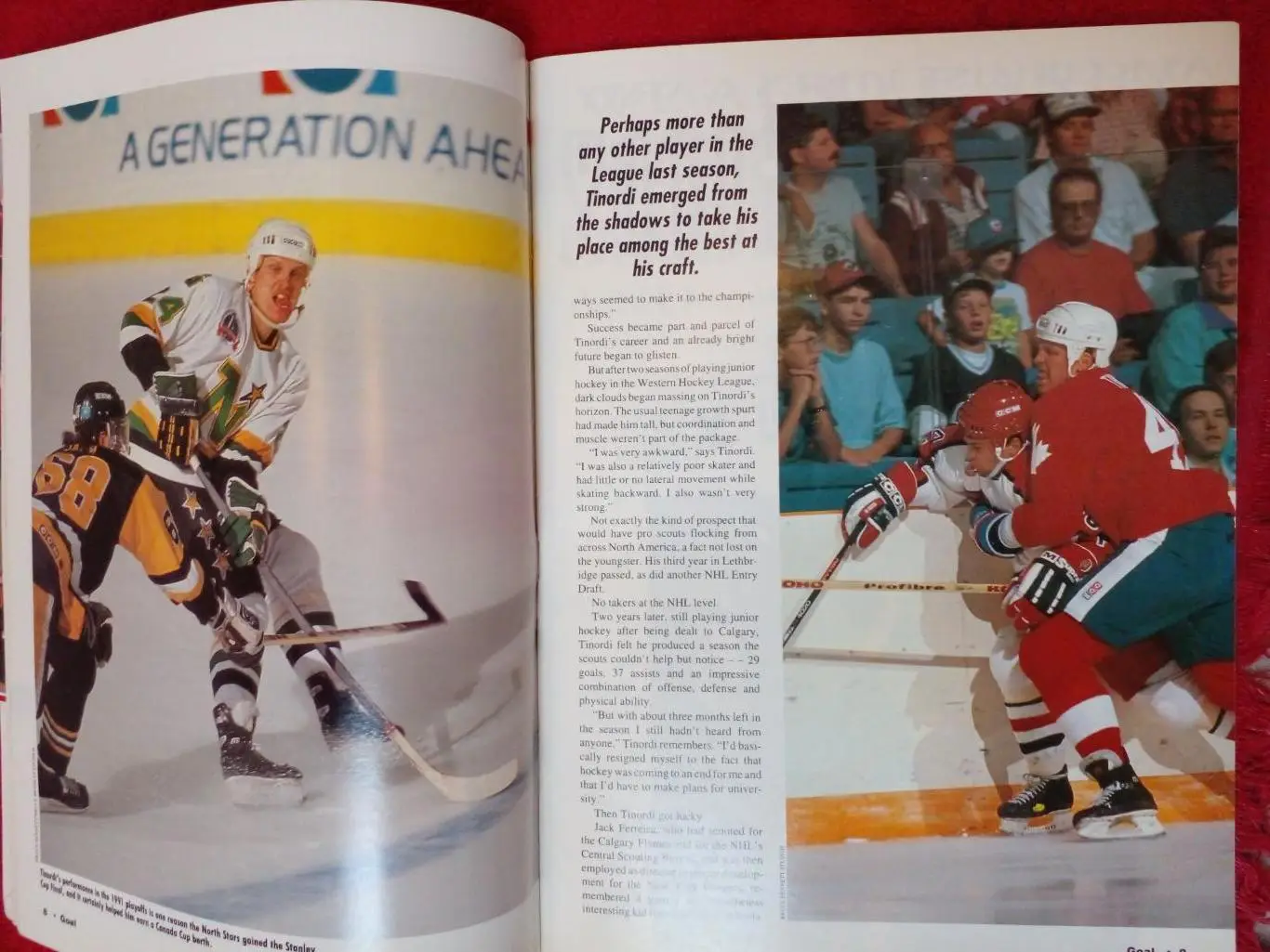 Журнал GOAL Хоккей НХЛ Программа Буффало Сэйбрз vs Монреаль Канадиенз 1991-92 2