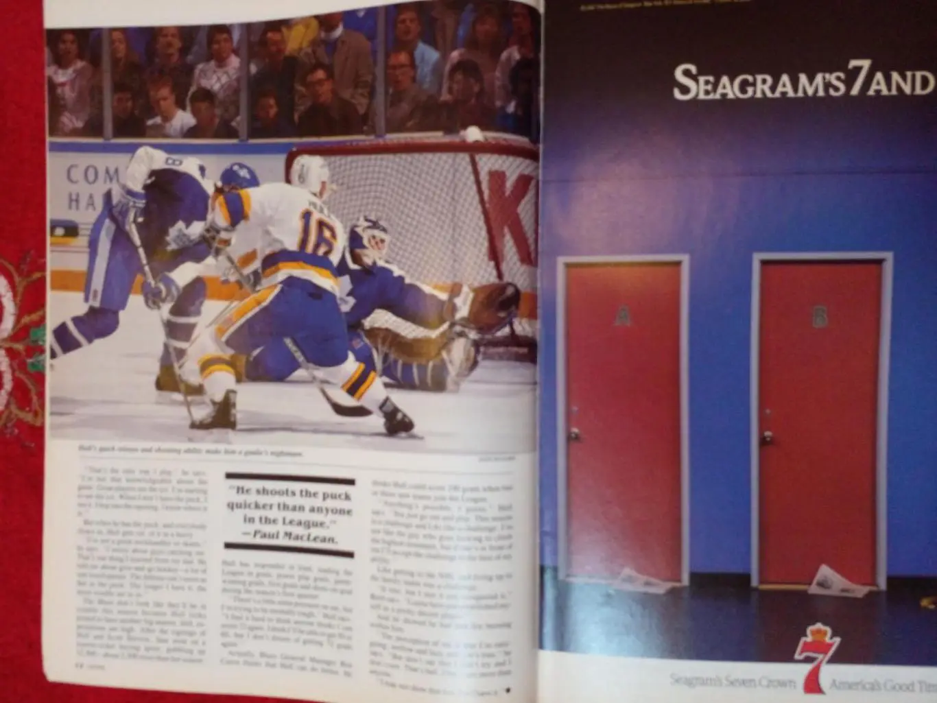 Журнал GOAL Хоккей НХЛ 1991 Бретт Халл. Петер Штястны. 2