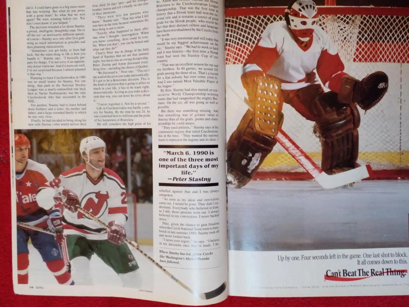 Журнал GOAL Хоккей НХЛ 1991 Бретт Халл. Петер Штястны. 3