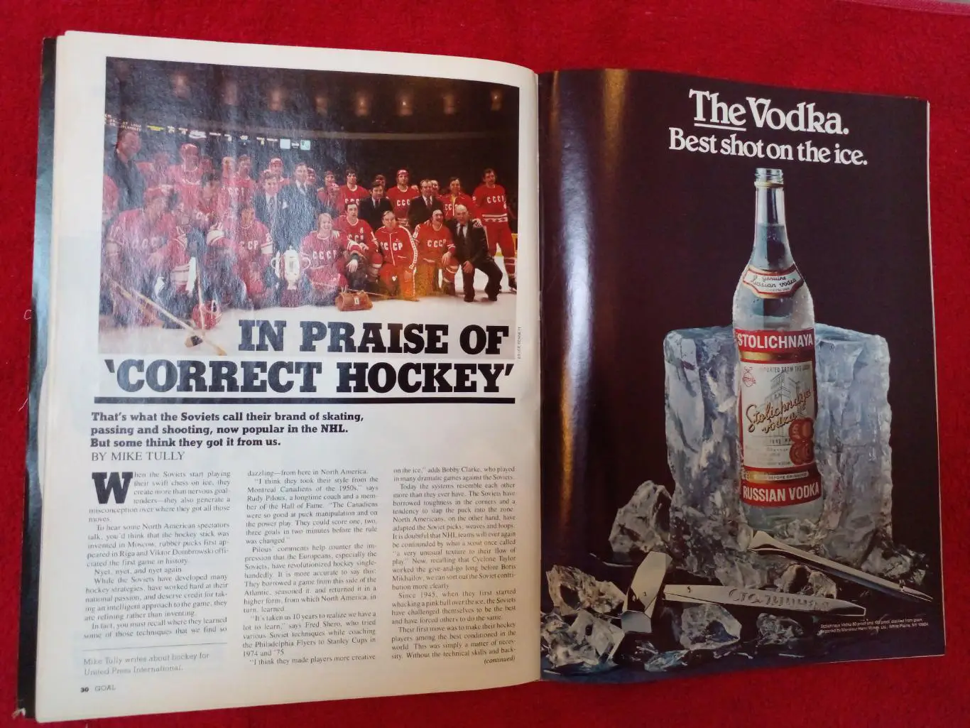 Журнал GOAL Хоккей НХЛ 1985-86 Суперсерия, СССР Хоккей, постер Дэйл Хаверчук 1