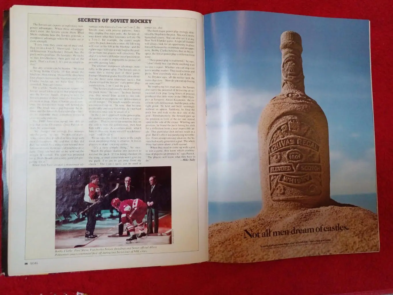 Журнал GOAL Хоккей НХЛ 1985-86 Суперсерия, СССР Хоккей, постер Дэйл Хаверчук 3