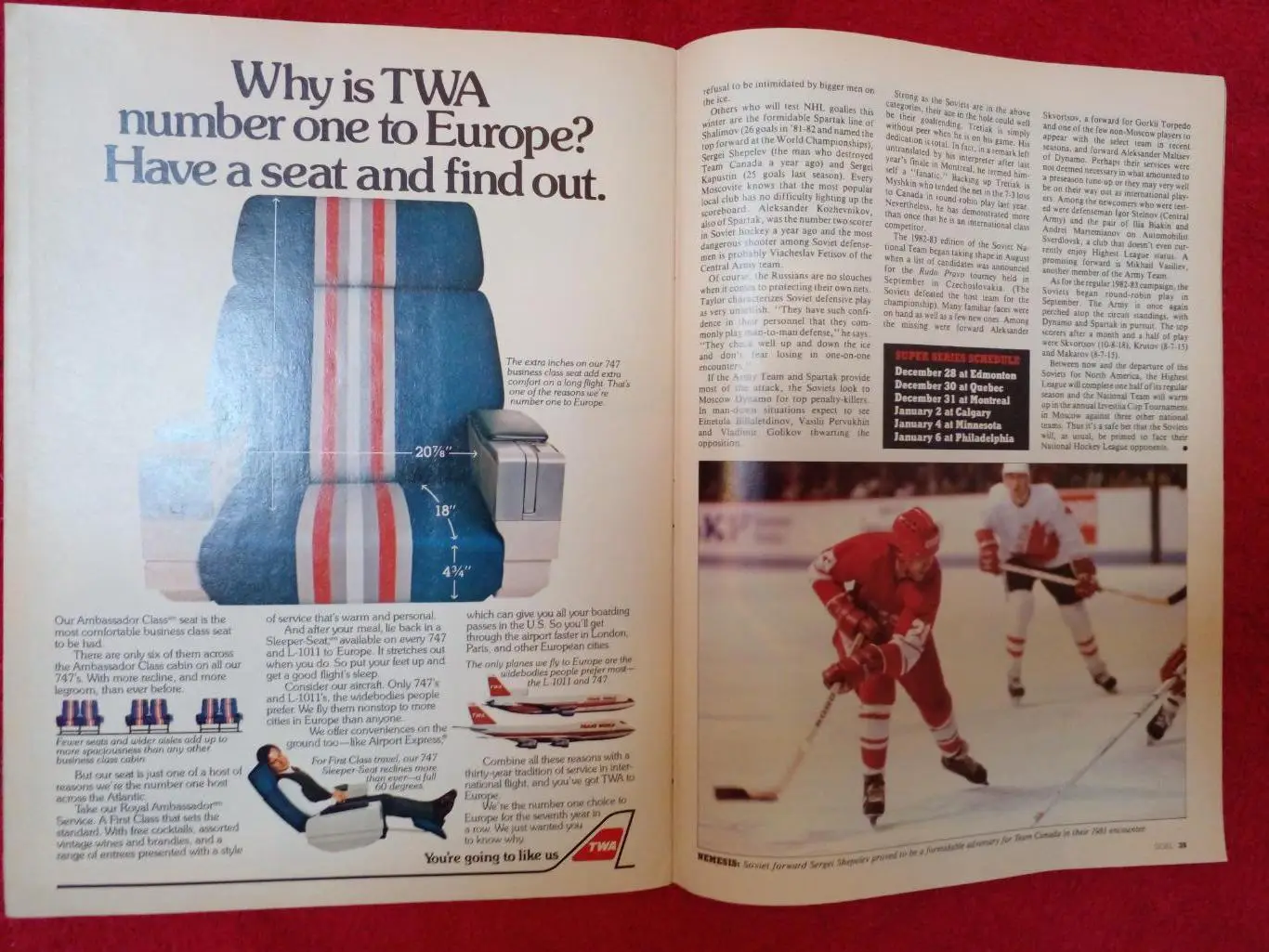 Журнал GOAL Хоккей НХЛ 1982-83. Суперсерия, Кубок Канады, СССР Хоккей 4