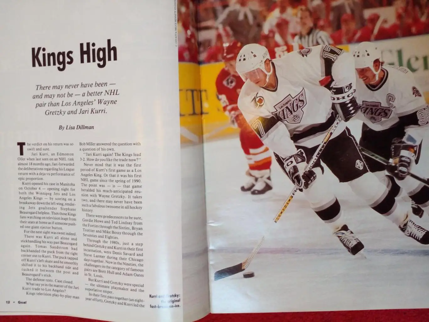 Журнал GOAL Хоккей НХЛ 1992 Гретцки Курри Босси Тротье Орр Эспозито 3