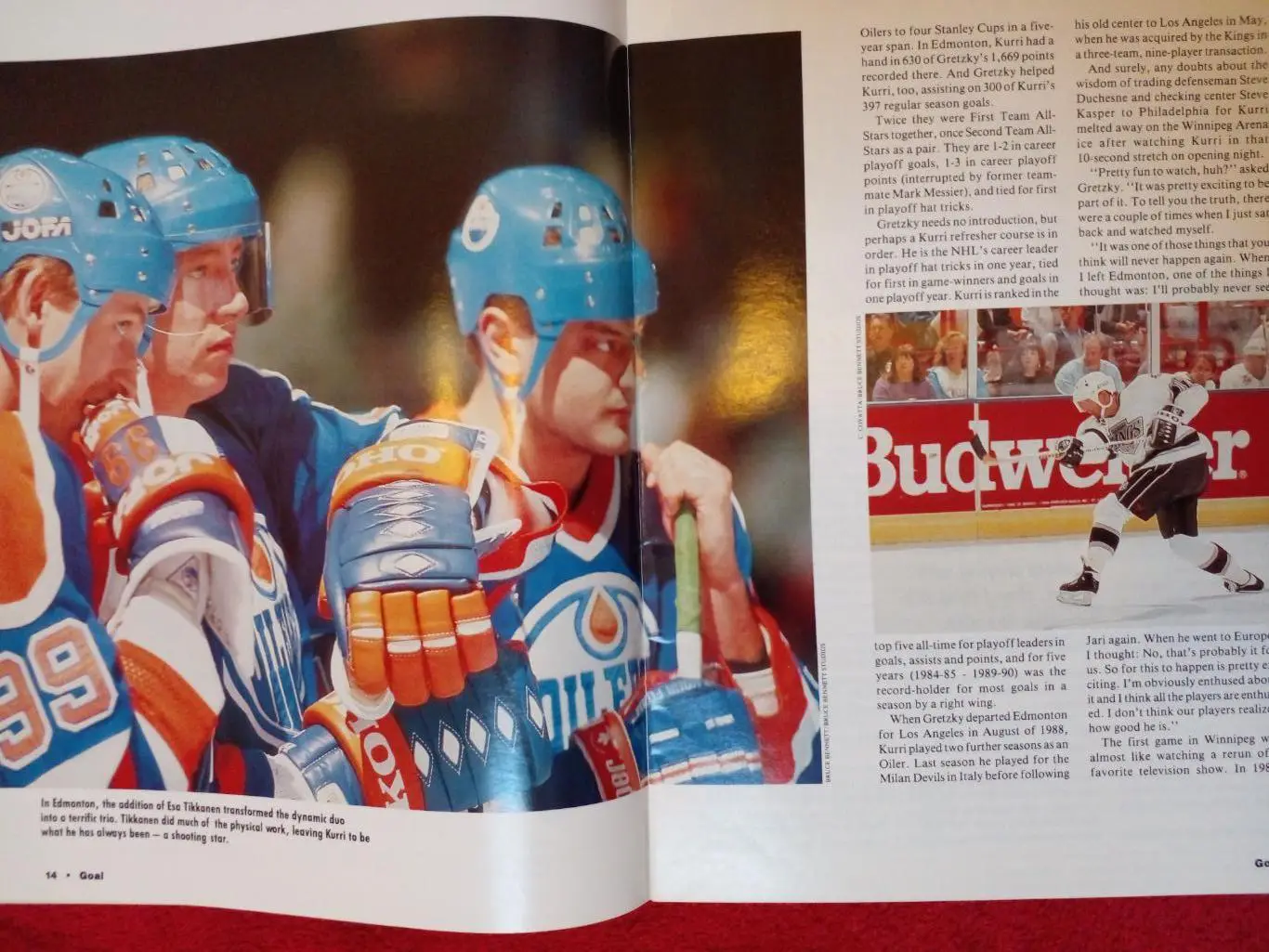 Журнал GOAL Хоккей НХЛ 1992 Гретцки Курри Босси Тротье Орр Эспозито 4