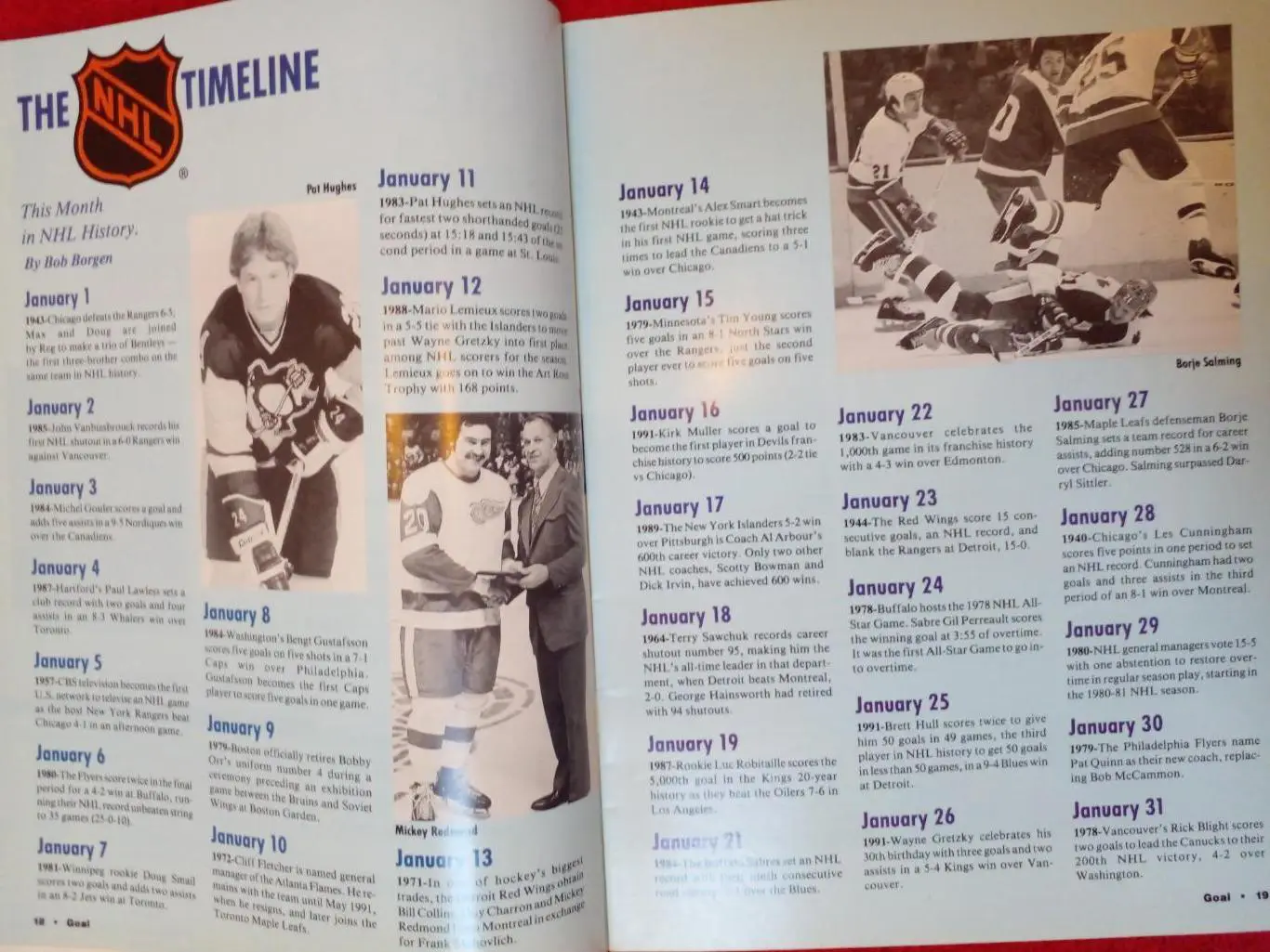 Журнал GOAL Хоккей НХЛ 1992 Гретцки Курри Босси Тротье Орр Эспозито 5