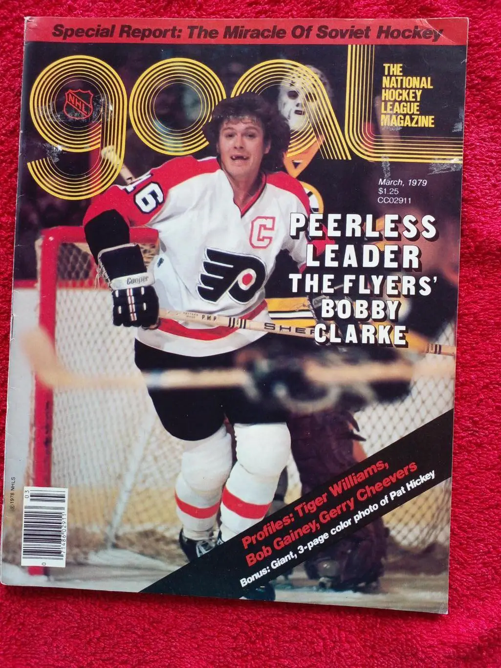 Журнал GOAL Хоккей НХЛ 1979. СССР Хоккей Бобби Кларк. Большой постер Пэт Хикки