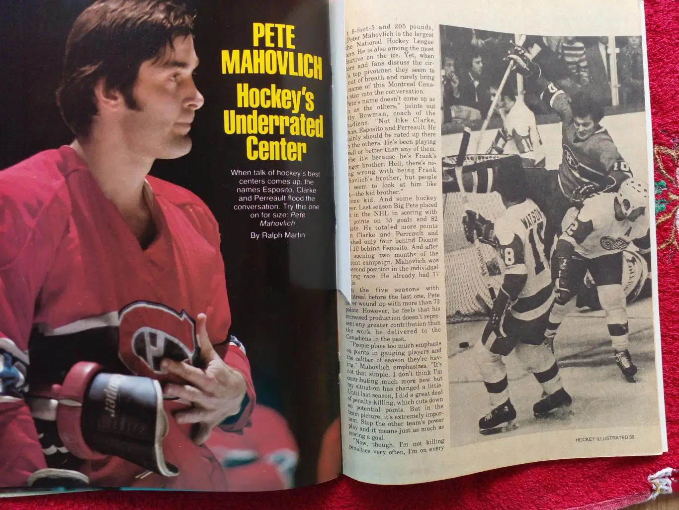 Журнал HOCKEY ILLUSTRATED Хоккей НХЛ 1976. Постер Марсель Дионн 3