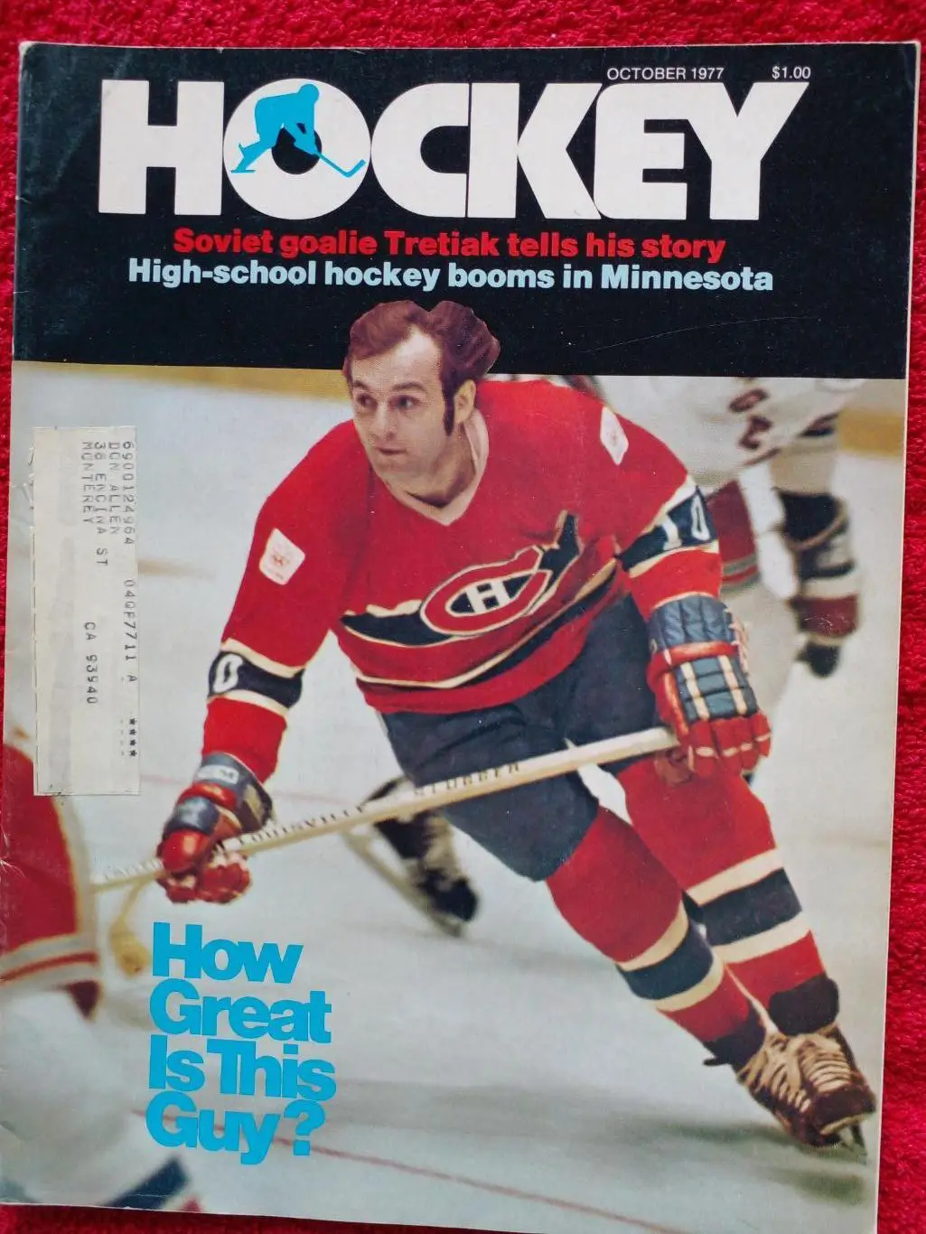 Журнал HOCKEY Хоккей НХЛ 1977. СССР Хоккей Третьяк Лэфлер