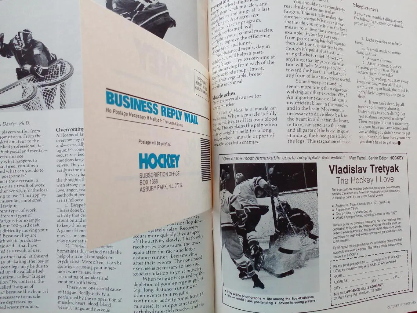 Журнал HOCKEY Хоккей НХЛ 1977. СССР Хоккей Третьяк Лэфлер 6