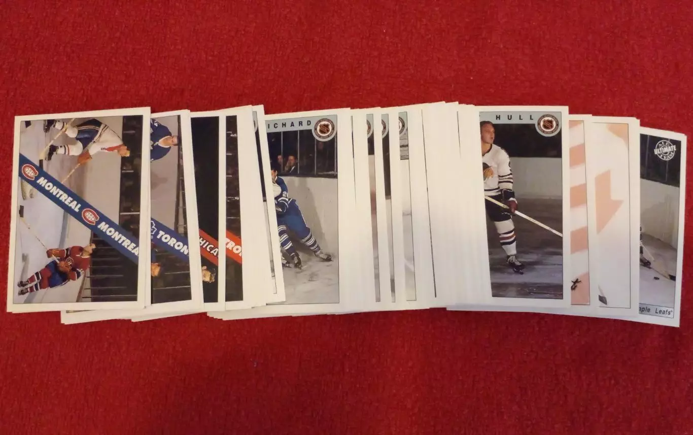 Хоккей. Карточки 75-лет НХЛ. В наборе 99шт. из 100 (нет одной карточки №11) 1