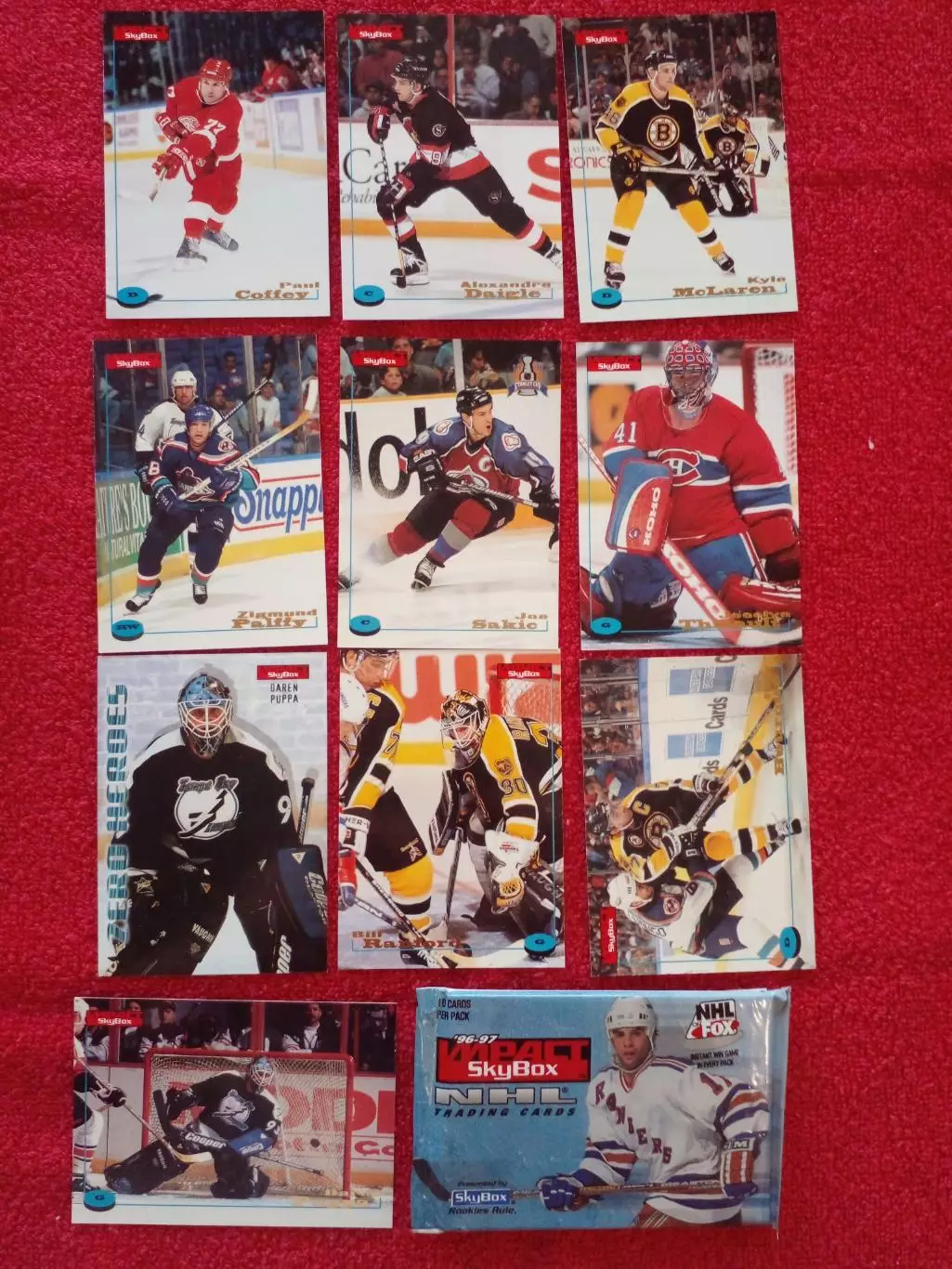 Карточки НХЛ 10 шт.