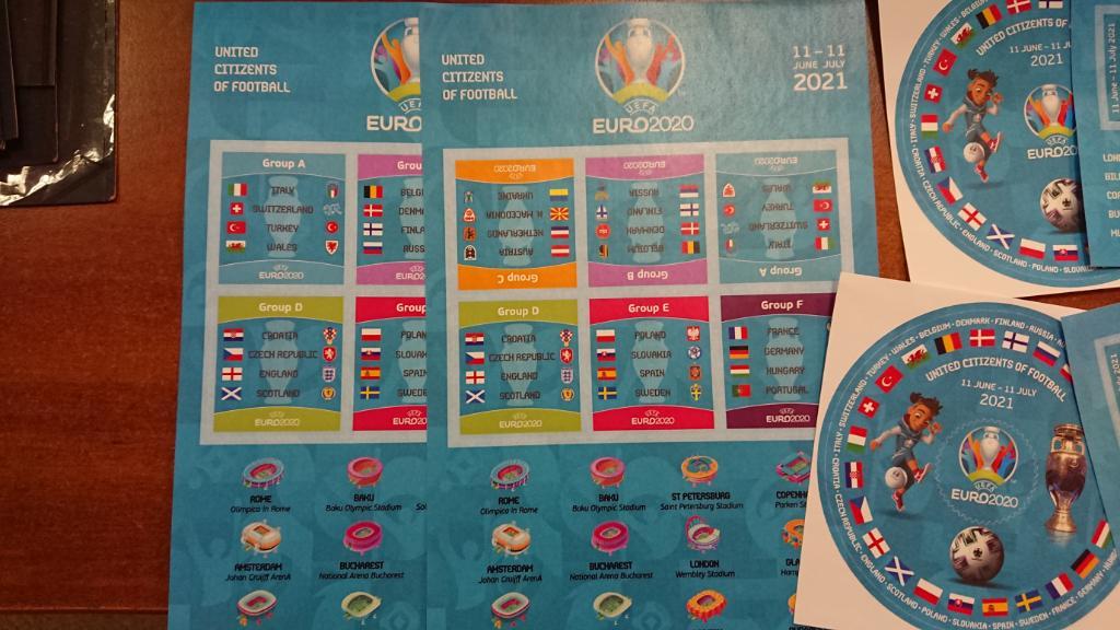 Набор непочтовыхМЛ Чемпионат Европы по футболу 2020 ( 2021) 1