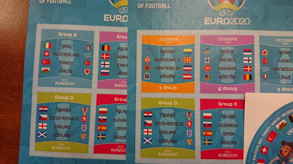 Набор непочтовыхМЛ Чемпионат Европы по футболу 2020 ( 2021) 4
