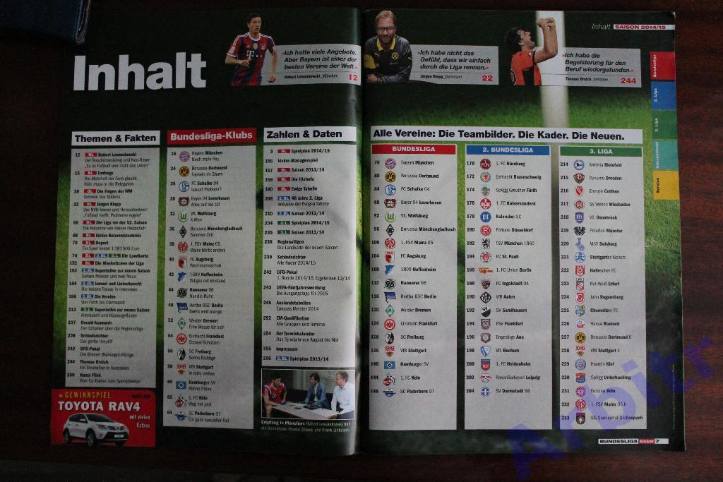 ежегодник Kicker Sportmagazin: Bundesliga. Sonderheft 2014/15 Германия 1
