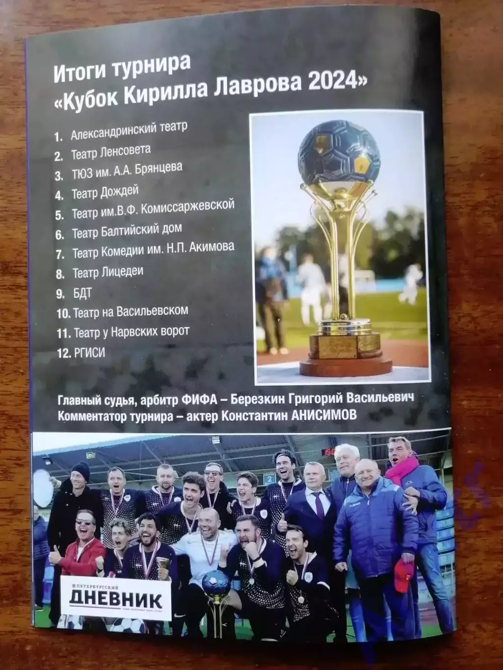 программа Кубок Кирилла Лаврова-2025 среди театров СПб 4