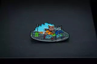 Значок Зенит и Спартак 30 августа 1997. Черкизово. Щелчок. Spartak Moscow.