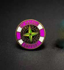 Значок ФК Калуга - Support. (сиреневый) Stone Island. Kaluga