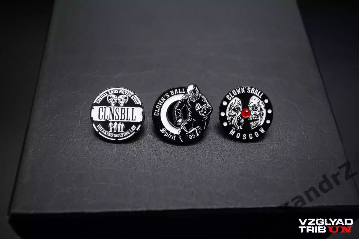 Значки CLOWNSBALL MOSCOW (1) (набор 3 шт) Спартак Москва Spartak Flints Crew
