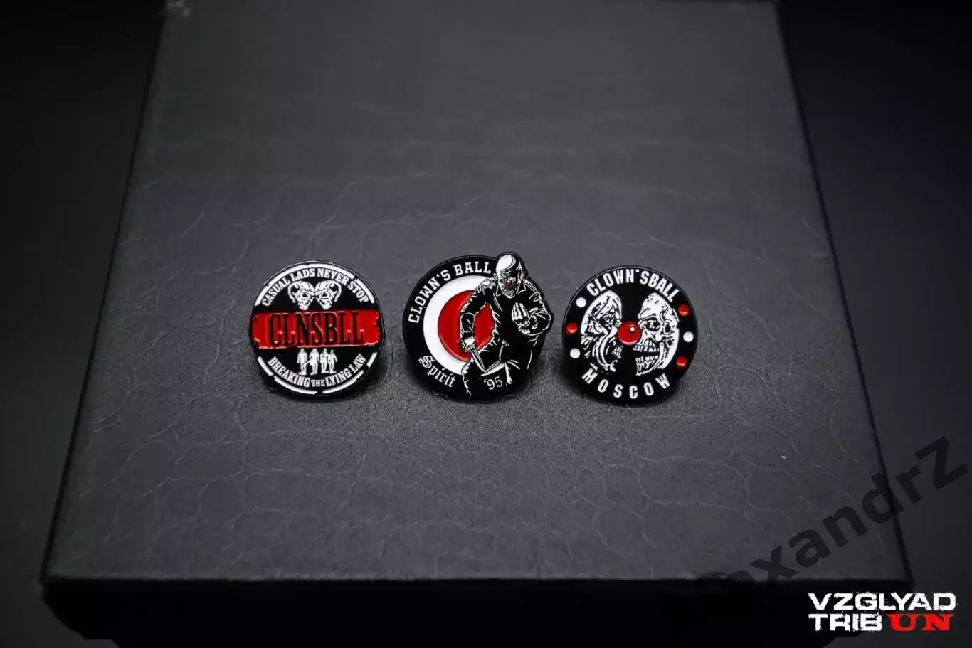 Значки CLOWNSBALL MOSCOW (2) (набор 3 шт) Спартак Москва Spartak Flints Crew