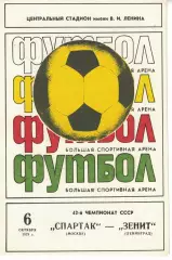 Спартак Москва - Зенит Ленинград 06.10.1979 Чемпионат СССР