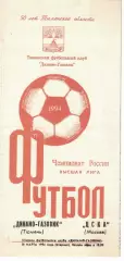 Динамо-Газовик Тюмень - ЦСКА 29.03.1994 Чемпионат России