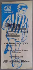 Уралмаш Екатеринбург - ЦСКА 22.04.1992 Чемпионат России
